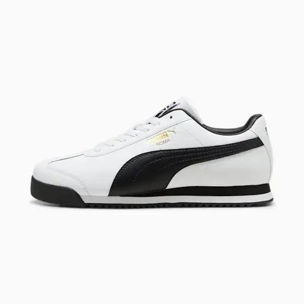 PUMA Womens Roma Sneaker 24-Standard White Black Team Gold 11 - 24-standard-puma White-puma Black-puma Team Gold / 11