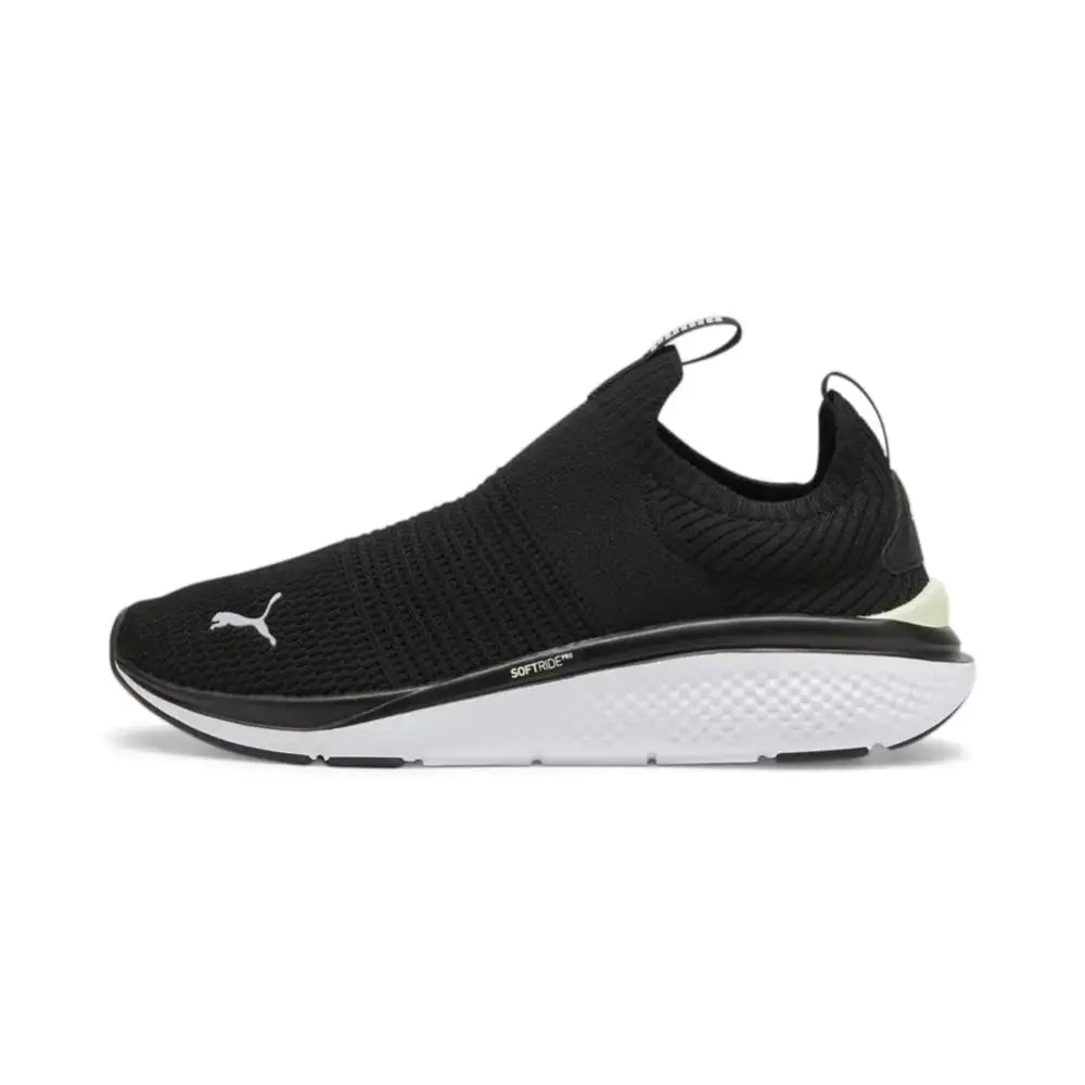 PUMA Womens Softride Pro Echo Slip On Cross Trainer PUMA Womens Black-Gray Fog-PUMA Womens White 9.5 - Puma Black-gray