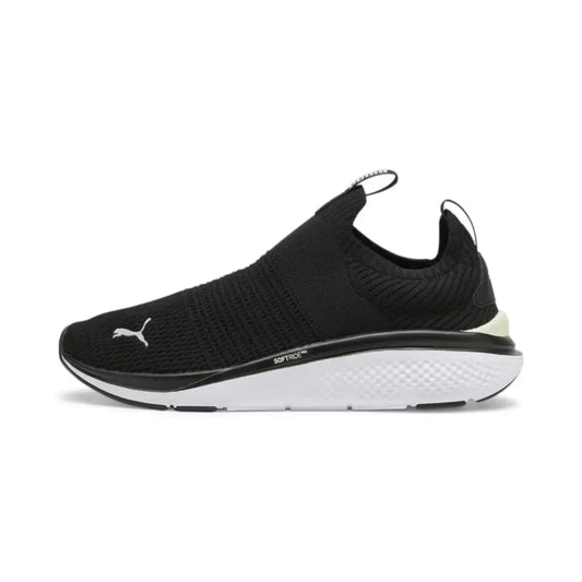PUMA Womens Softride Pro Echo Slip On Cross Trainer PUMA Womens Black-Gray Fog-PUMA Womens White 9.5 - Puma Black-gray