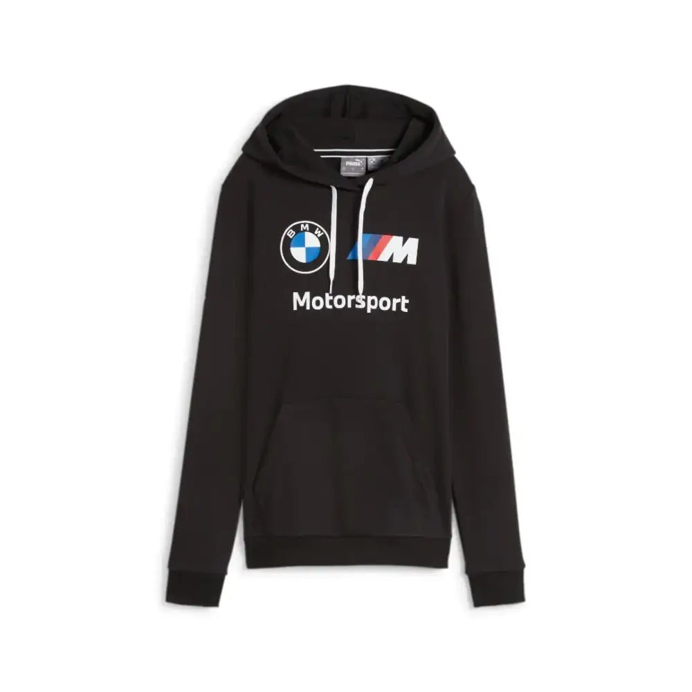 PUMA Womens Standard BMW M Motorsport Essentials Logo Fleece Hoodie Black-SS24 - Puma Black-ss24 / Large