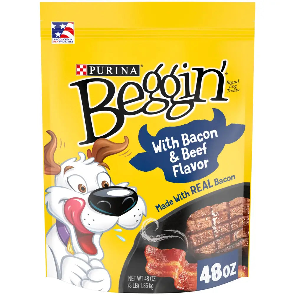 Purina Beggin Strips With Real Meat Dog Treats With Bacon and Beef Flavors - 48 oz. Pouch - n/a