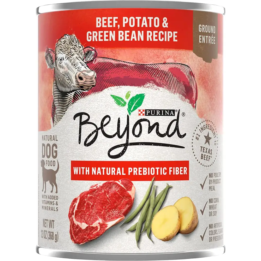 Purina Beyond Grain Free Beef Potato & Green Bean Recipe Ground Entree Adult Wet Dog Food 13 Ounce (Pack of 6) - 6