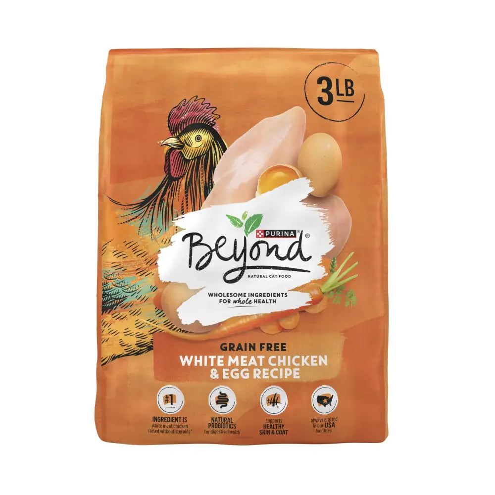 Purina Beyond Grain Free White Meat Chicken & Egg Recipe Adult Dry Cat Food 3 LB - Chicken & Egg / 3 Pound (Pack of 1)