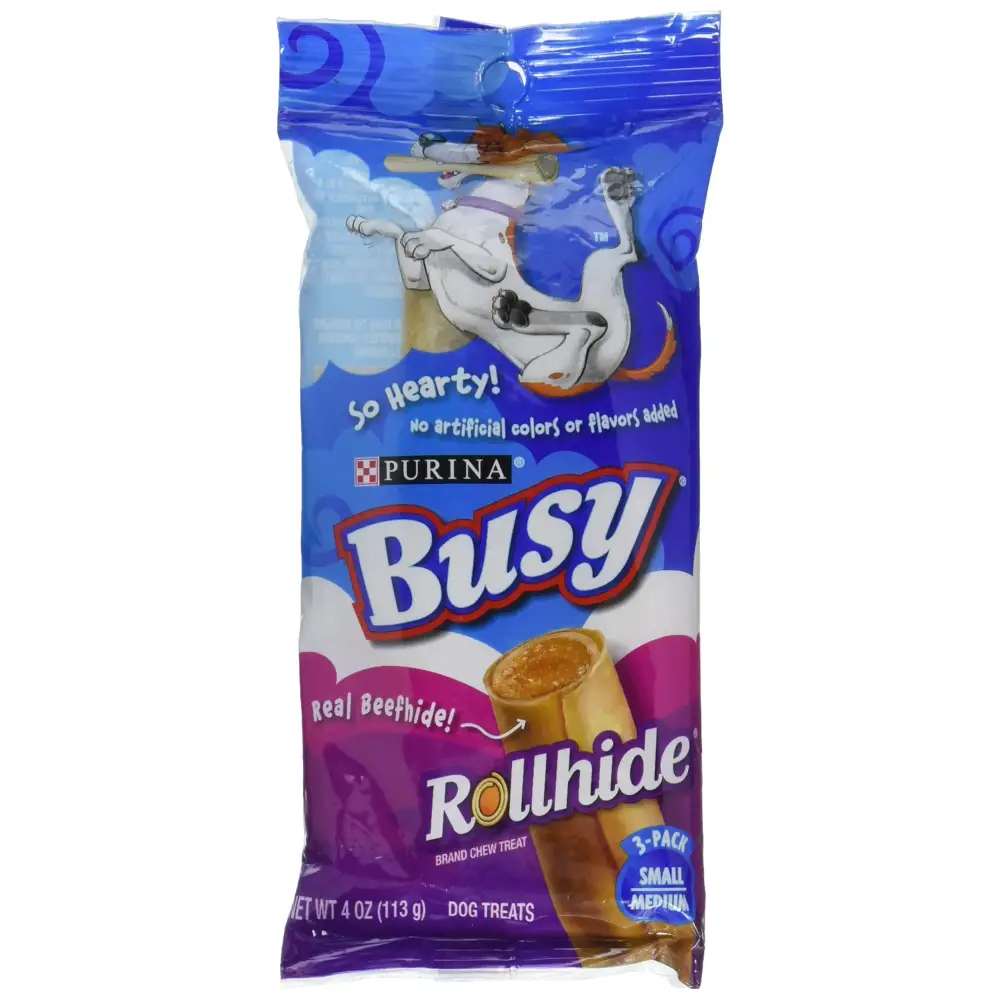 Purina Busy Rollhide Beef Small/Medium 4 Ounce 3 ct (Pack of 1) - n/a