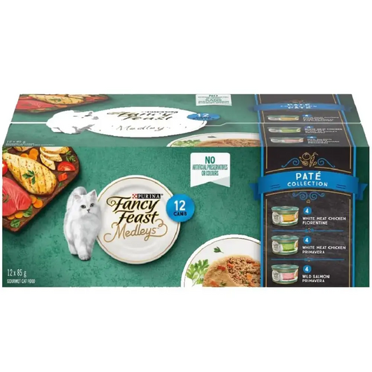Purina Fancy Feast Medleys Primavera Collection Gourmet Wet Cat Food Variety Pack - (12) 3 Oz. Cans - n/a