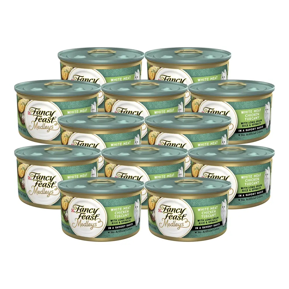 Purina Fancy Feast Medleys White Meat Chicken Tuscany with Long Grain Rice & Garden Greens in a Savory Sauce Adult Wet