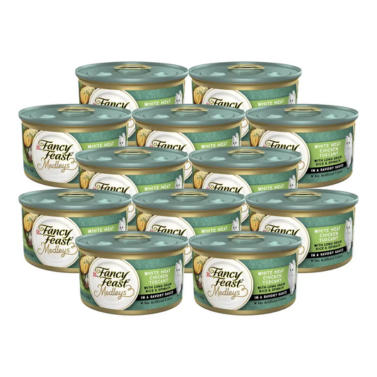 Purina Fancy Feast Medleys White Meat Chicken Tuscany with Long Grain Rice & Garden Greens in a Savory Sauce Adult Wet