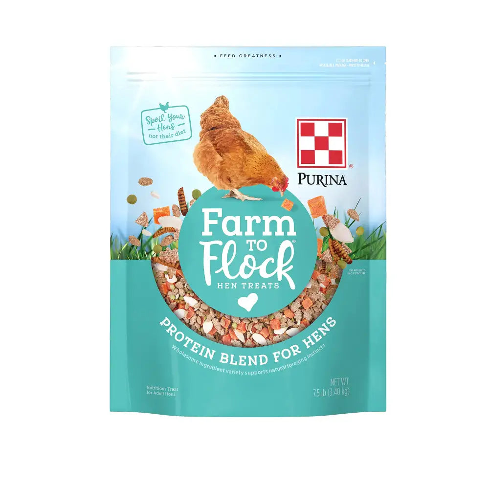 Purina Farm to Flock Protein Blend for Hens | Hen Treats | 7.5 Pound (7.5 LB) Bag - n/a