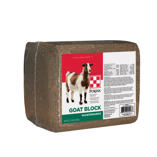 Purina | Goat Mineral Supplement Block for All Types and Lifestages | 33 Pound (33 lb.) Block - n/a