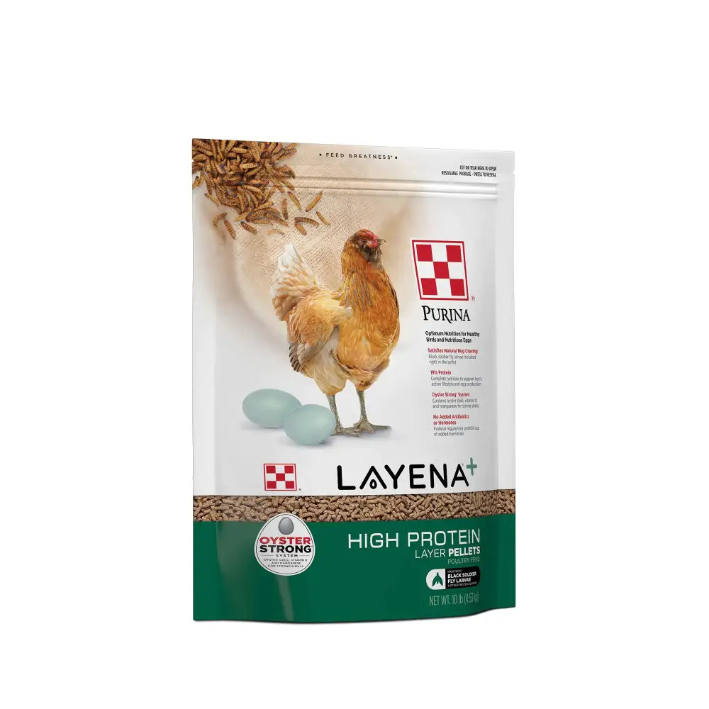 Purina Layena + High Protein Layer Chicken Feed (10 Pound) - n/a