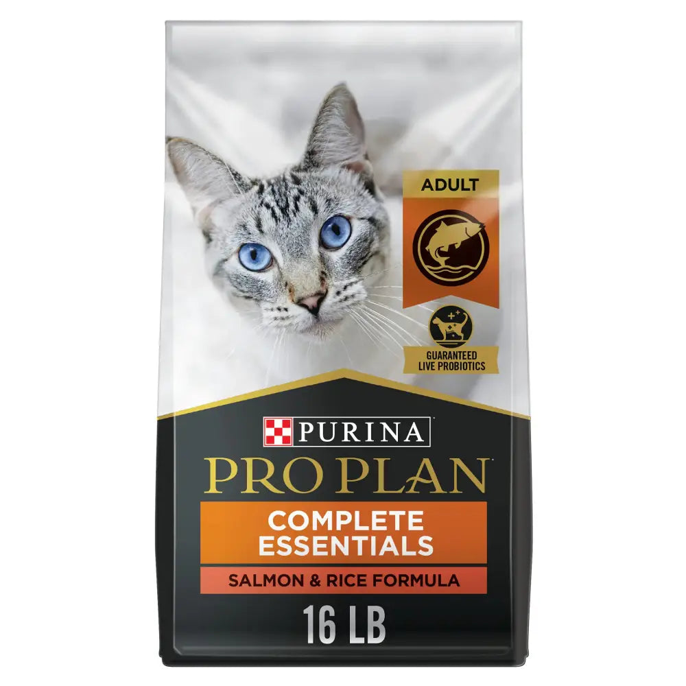 Purina Pro Plan High Protein Cat Food With Probiotics for Cats Salmon and Rice Formula - 16 lb. Bag - Salmon & Rice