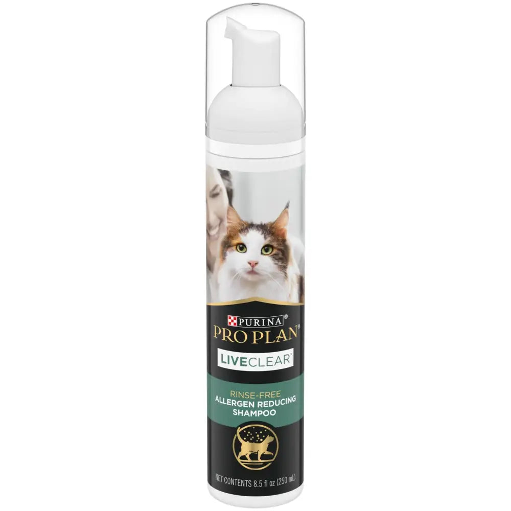 Purina Pro Plan Rinse Free Allergen Reducing Dry Shampoo for Cats LIVECLEAR Cleansing Foam - 8.5 oz - n/a