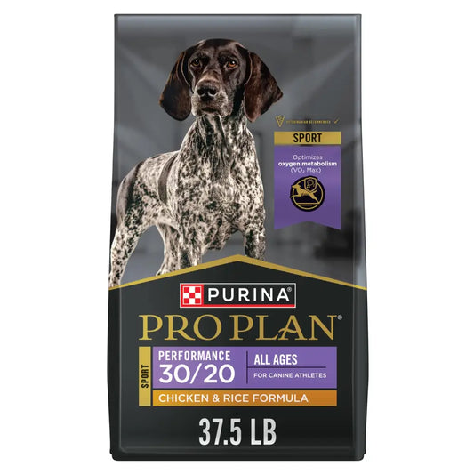 Purina Pro Plan Sport Performance 30/20 Chicken and Rice Formula High Protein Dog Food - 37.5 lb. Bag - Chicken & Rice