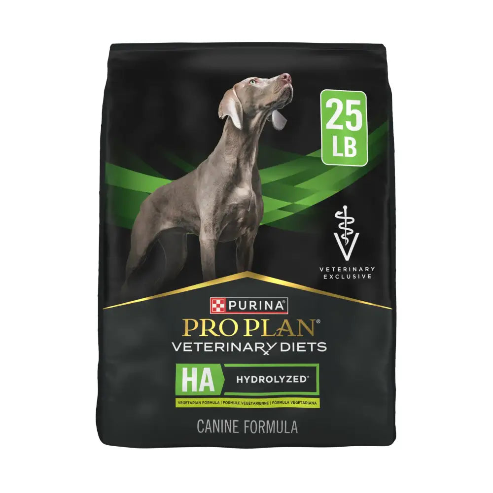 Purina Pro Plan Veterinary Diets HA Hydrolyzed Protein Dog Food Dry Vegetarian Formula - 25 lb. Bag - 25 Pound (Pack