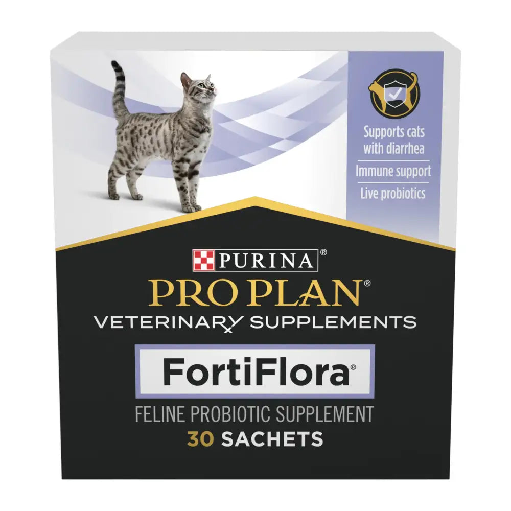 Purina Pro Plan Veterinary Supplements FortiFlora Cat Probiotic Supplement for Cats with Diarrhea - (Pack of 6) 30 ct.
