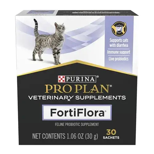 Purina Pro Plan Veterinary Supplements FortiFlora Cat Probiotic Supplement for Cats with Diarrhea - 30 ct. Box - Cat