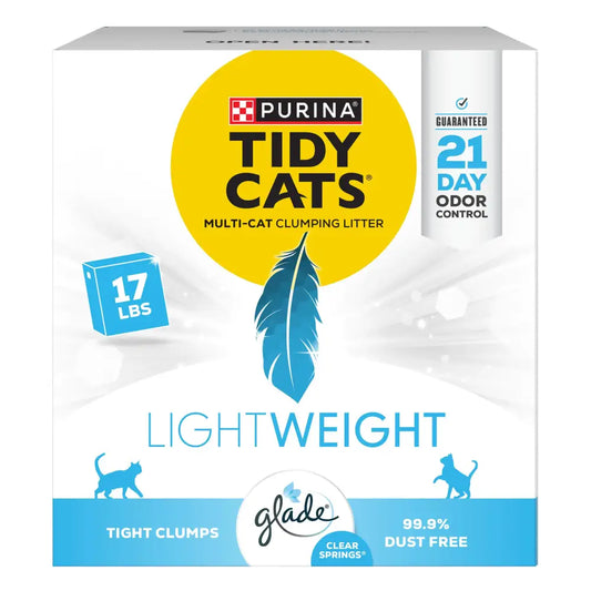 Purina Tidy Cats Low Dust Multi Cat Clumping Cat Litter Odor Control Formula LightWeight Glade Clear Springs - 17 lb.