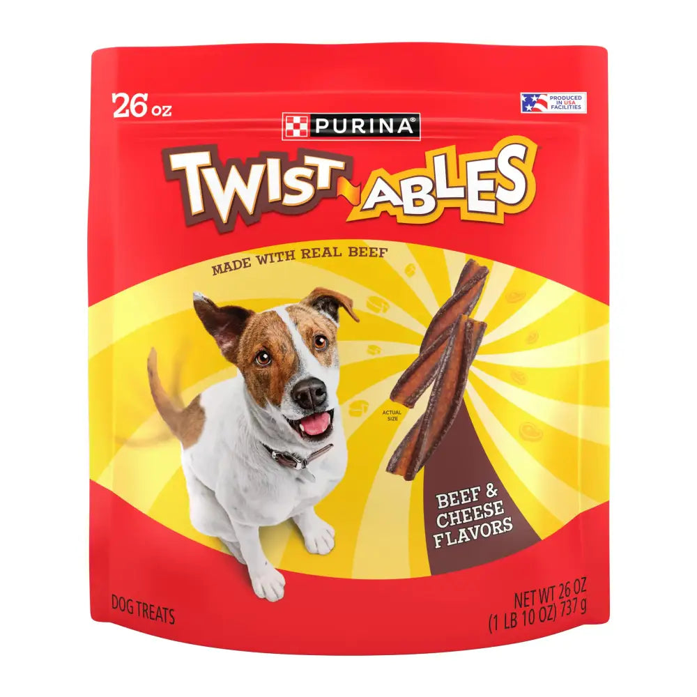 Purina Twistables Beef and Cheese Flavor Treats for Dogs - (Pack of 4) 26 oz. Pouches - n/a