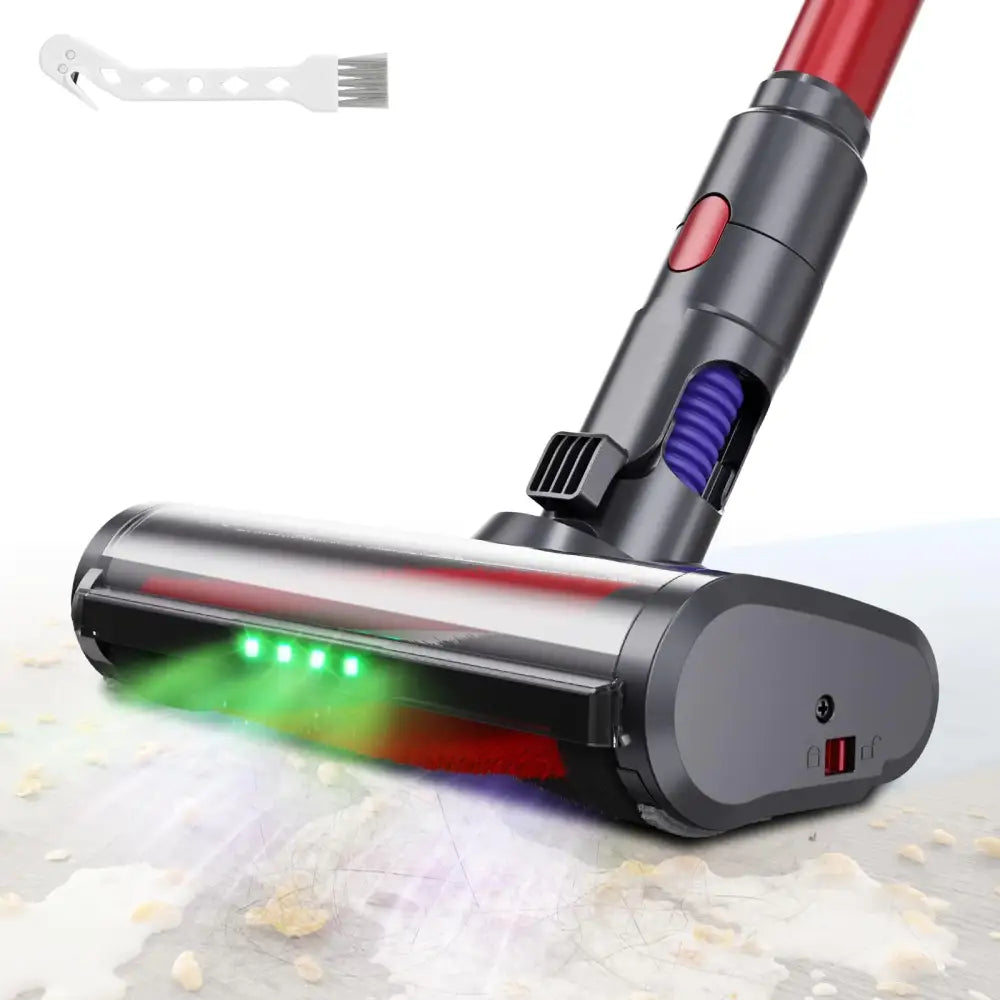 Quick-Release Motorhead Cleaner Head with LED Lights for Dyson V7 V8 V10 V11 V15 Vacuum Cleaners - For Hardwood Floor &