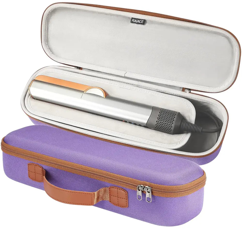 RAIACE Hard Storage Case Compatible with Dyson Airstrait Straightener Travel Carrying Bag. (case only). - Purple