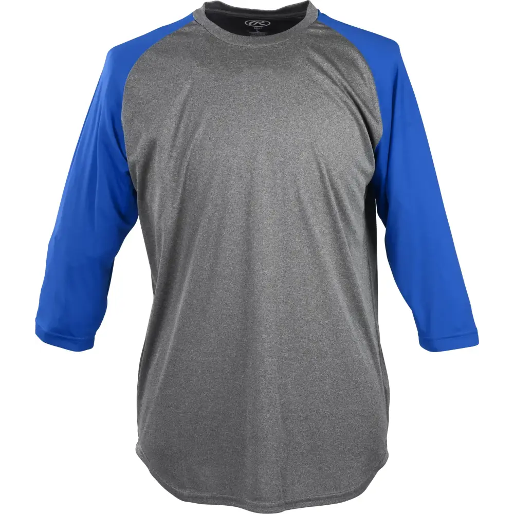 Rawlings | 3/4 Sleeve Shirt | Youth Small | Graphite / Royal - Graphite/Royal / Small