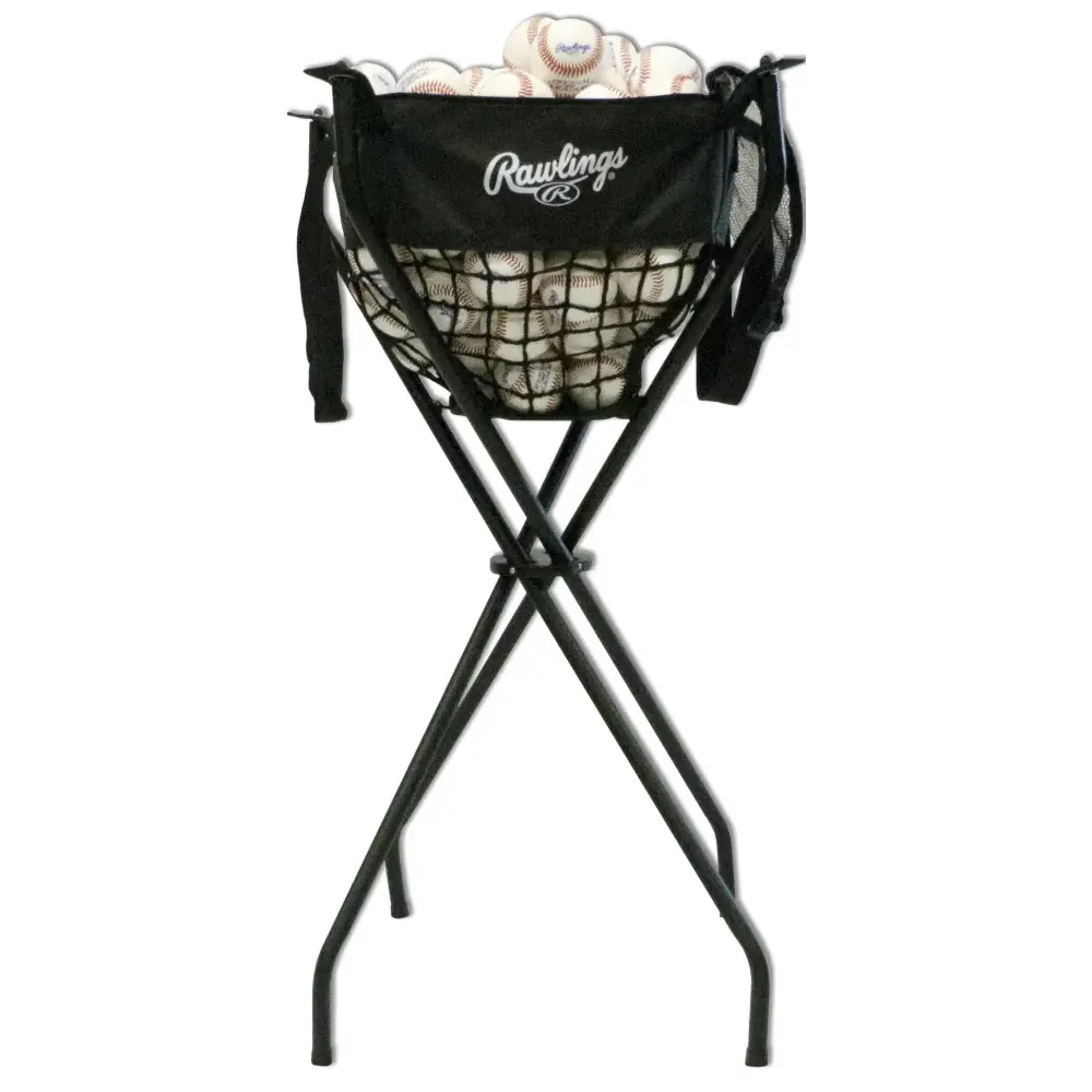 Rawlings | Ball Caddy | Holds 100+ Baseballs / 50+ Softballs | Includes Stand & Net BagBlack - n/a