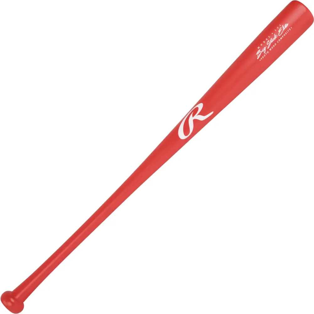 Rawlings | BIG STICK ELITE Wood Baseball Bat | Youth - 151Y Profile | Maple / Bamboo Composite - 32’’ - Red / 32’’