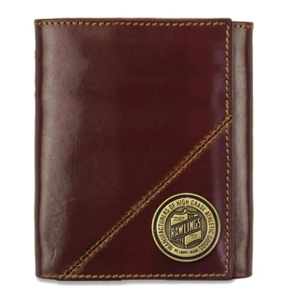 Rawlings Buffalo Voyager Tri Fold Leather Wallet For Men Coin - n/a
