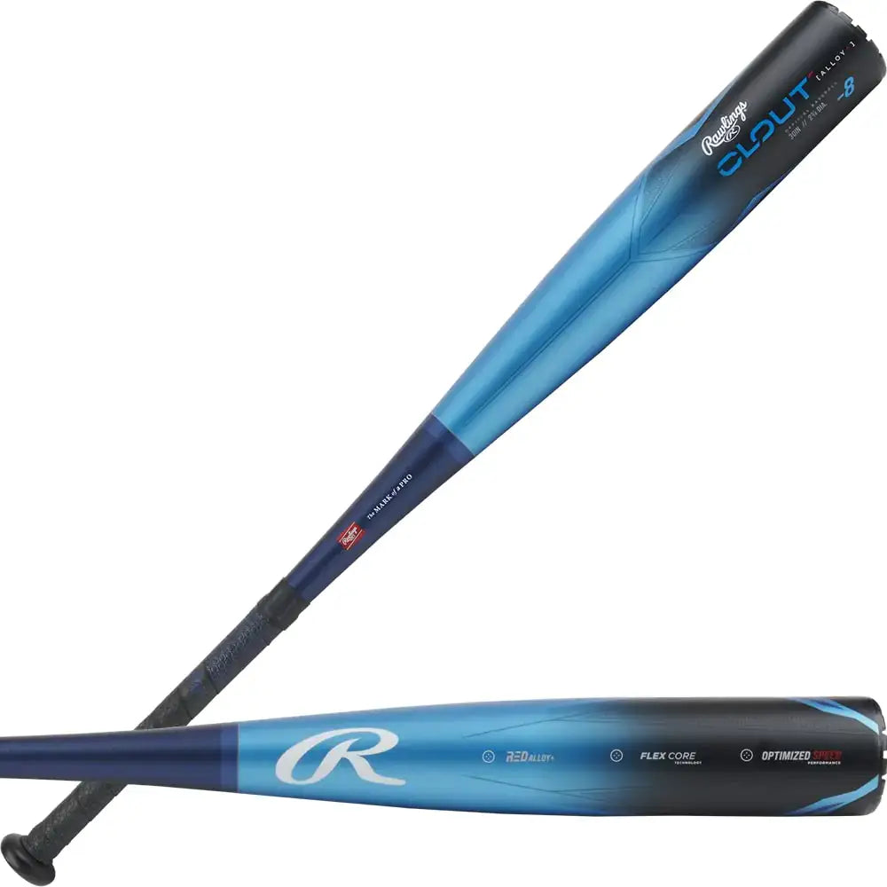 Rawlings | CLOUT Baseball Bat | 2023 | USSSA | -8 | 31’’ - -8 / 2023 - Blue/Black / 31 Inch