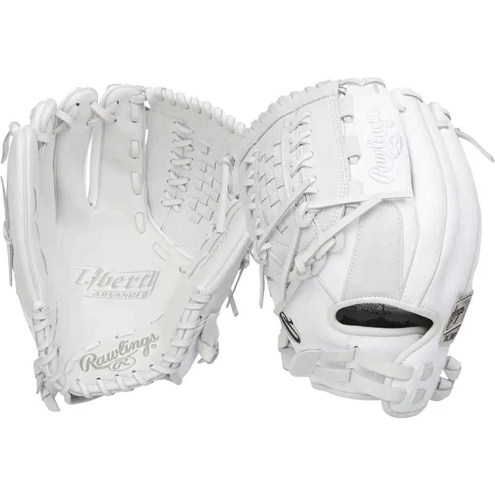 Rawlings | LIBERTY ADVANCED Color Series Fastpitch Softball Glove | Multiple Styles - White / White Speedshell | Double