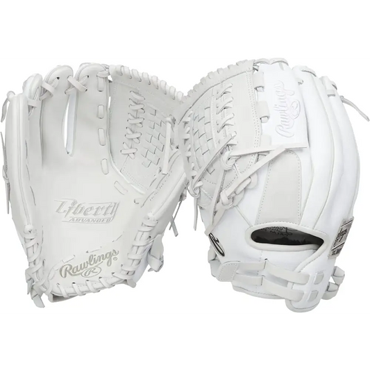 Rawlings | LIBERTY ADVANCED Color Series Fastpitch Softball Glove | Multiple Styles - White / White Speedshell | Double