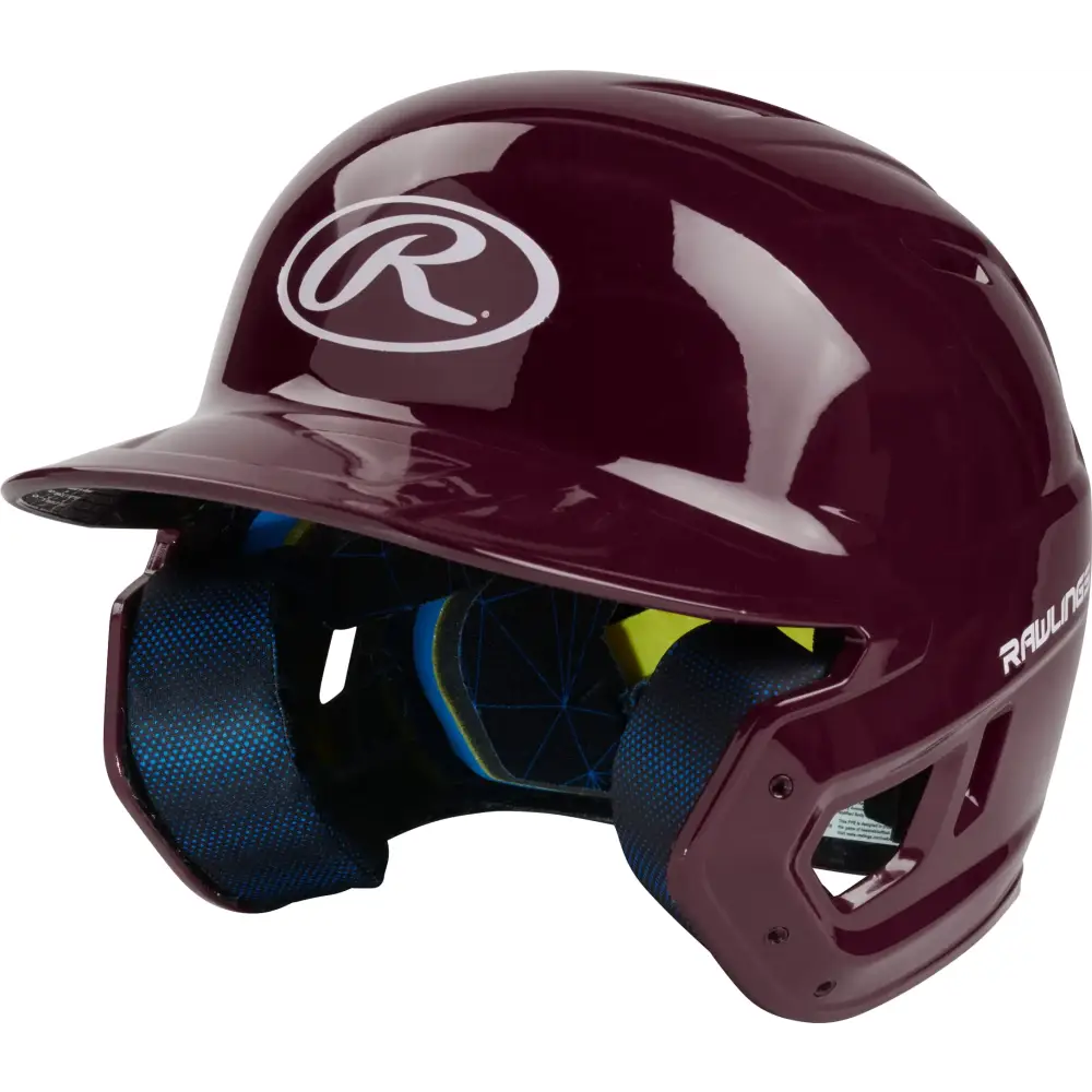 Rawlings | MACH Batting Helmet | Gloss Maroon | Senior (6 7/8’’ - 7 5/8’’) - Gloss Maroon / Senior (6 7/8’’ - 7 5/8’’)