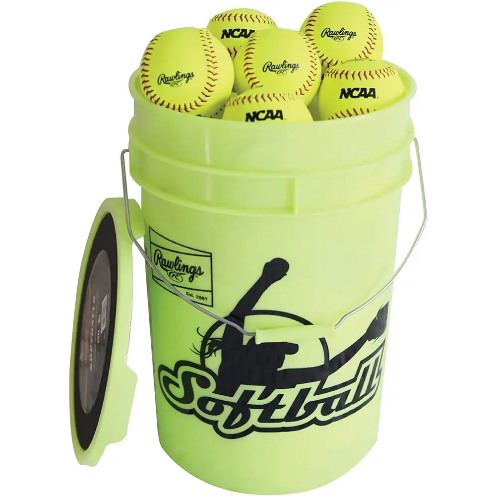 Rawlings | NC12BB Fastpitch Softballs & Bucket | 12’’ | 18 Count - 2023