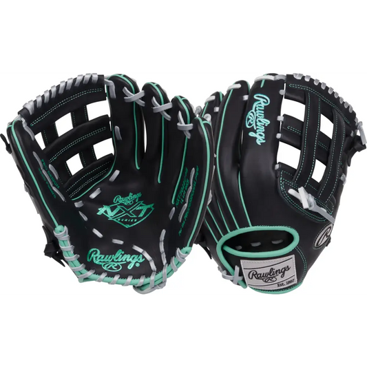 Rawlings | NXT Series Baseball Glove | 12.5 | LHT | Contour Youth Fit - Pro H Web | Black/Mint - Contour Youth Fit