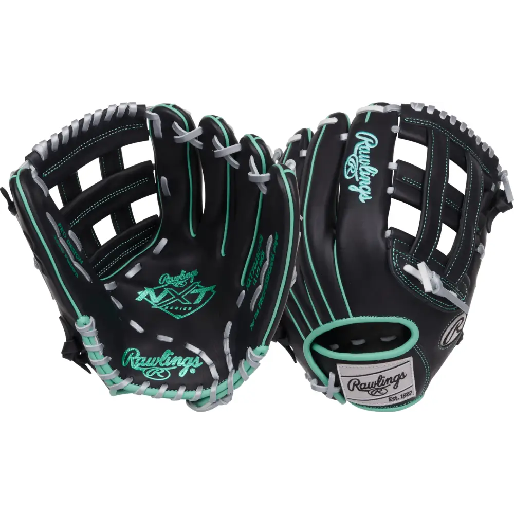 Rawlings | NXT Series Baseball Glove | 12.5 | LHT | Contour Youth Fit - Pro H Web | Black/Mint - Contour Youth Fit