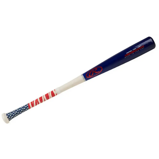 Rawlings | PLAYER PREFERRED Youth Ash Wood Baseball Bat | 30 | -7.5 - Red / White / Blue / 30’’