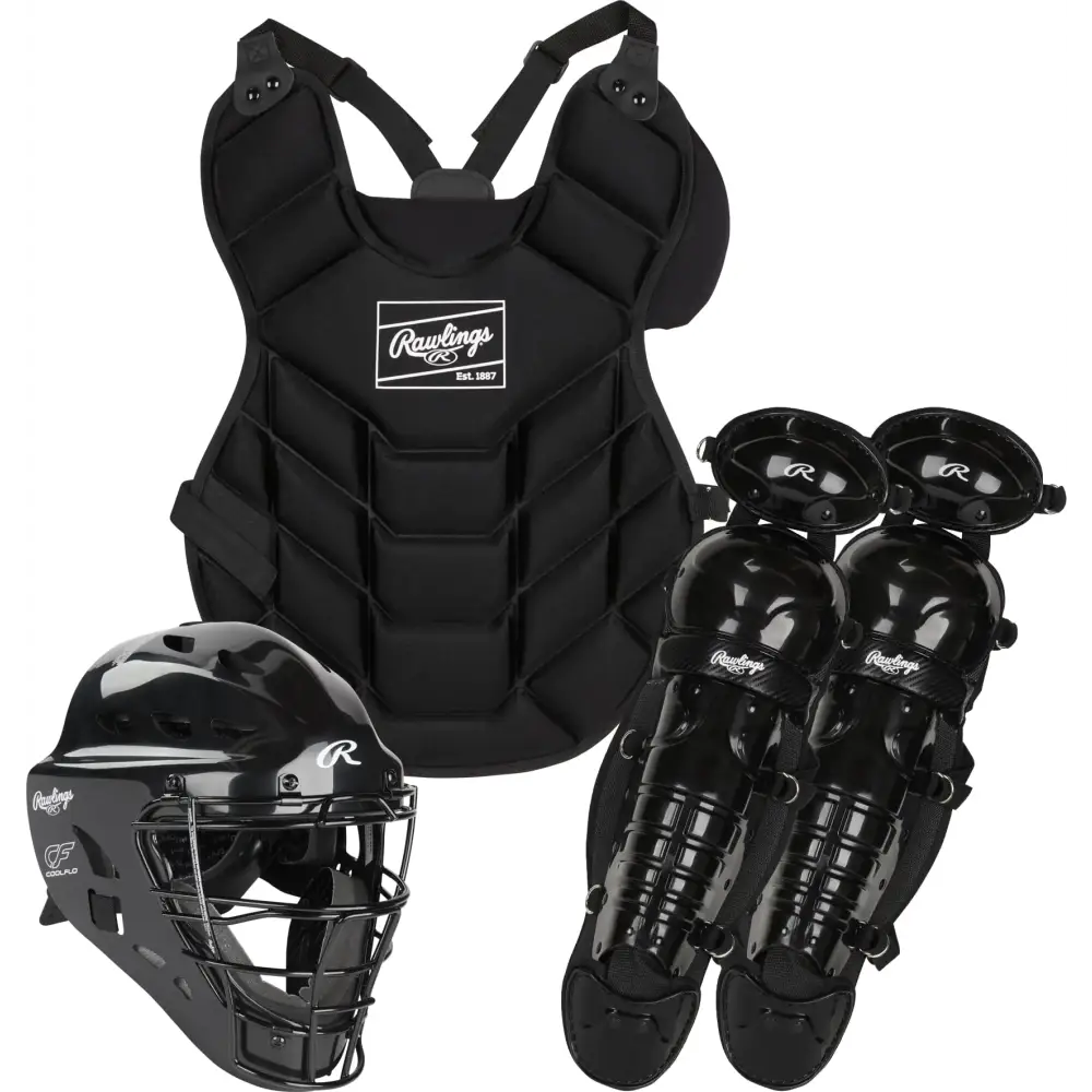 Rawlings | PLAYERS 2.0 Catchers Set | Youth - Ages 12 & Under | Black - Youth 2.0 | Ages 12 & Under / Black 2.0 - Youth