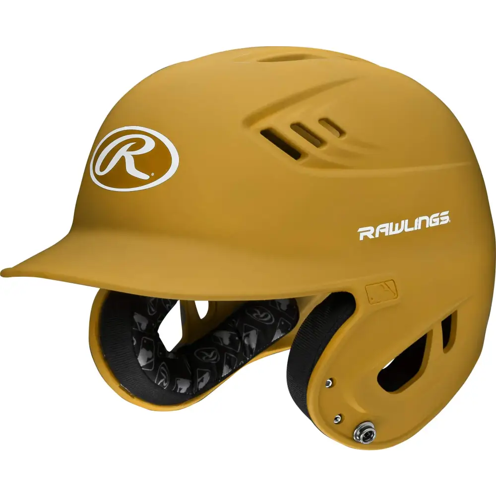 Rawlings | R16 VELO Baseball Batting Helmet | Senior (6 7/8’’ - 7 5/8’’) | Matte Light Gold - Matte Light Gold / SR (6