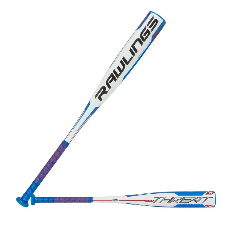 Rawlings | Threat Baseball Bat | USSSA | -12 Drop | 2 3/4’’ Barrel | 1 Pc. Composite | 31 Inch - Red/White/Blue / 31