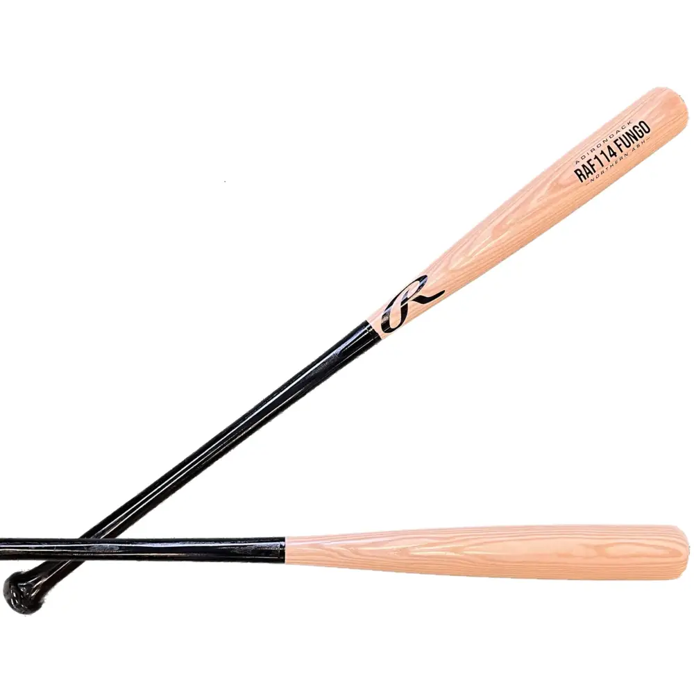 Rawlings | Wood FUNGO Training Bat | Baseball/Softball | Northern Ash | 35’’ | 2025 - Black/Natural - Black/Natural
