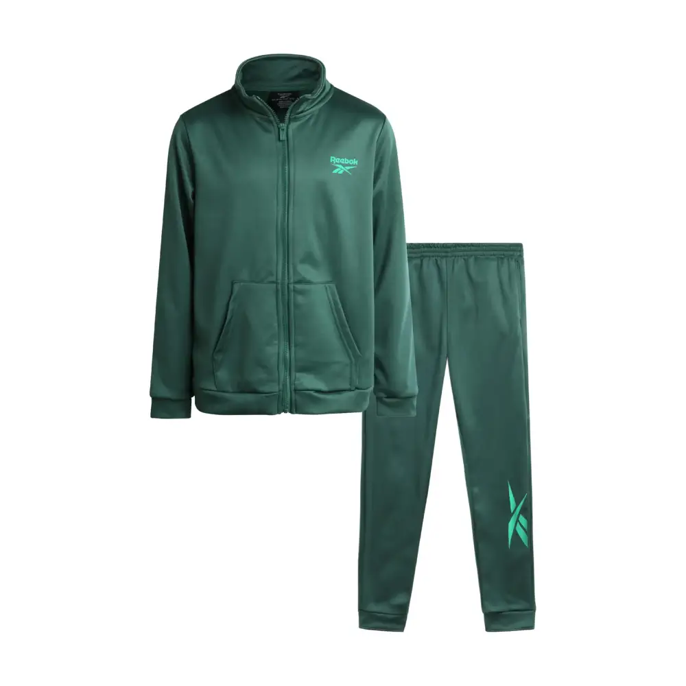 Reebok Boys Jogger Set - 2 Piece Full Zip Athletic Performance Jacket and Jogger Sweatpants for Boys (Sizes: 9-12) Size