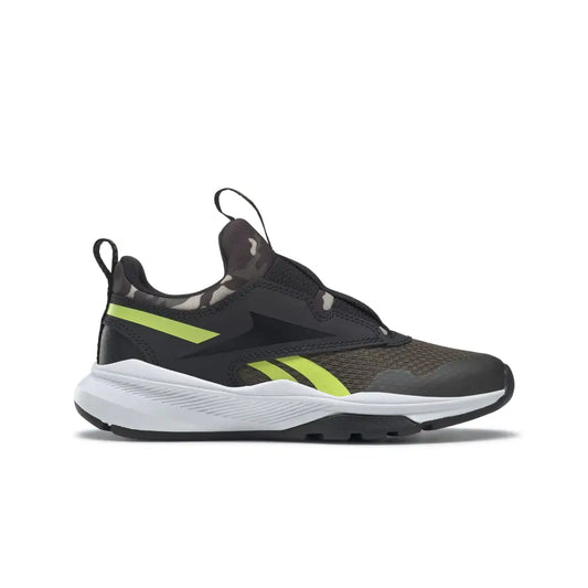 Reebok boys Xt Sprinter Slip on Running Shoe Army Green/Black/Acid Yellow 3.5 Little Kid US - Army Green/Black/Acid