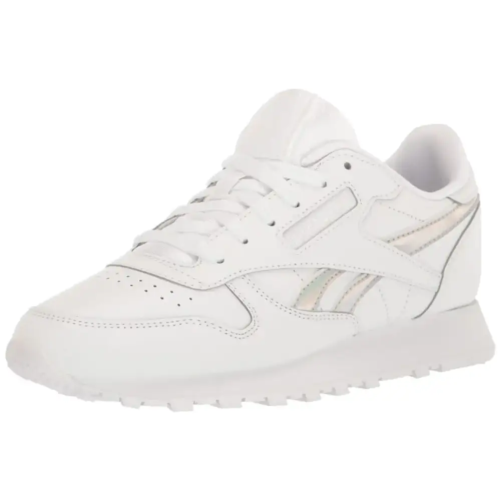 Reebok Classic Leather Sneaker White 4 US Unisex Big Kid - White / 4 Big Kid