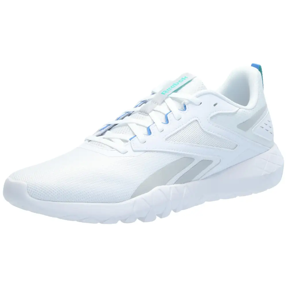 Reebok Mens Flexagon Energy Trail 4 Sneaker Footwear White/Grey 1/Kinetic Blue 8 - Footwear White/Grey 1/Kinetic Blue