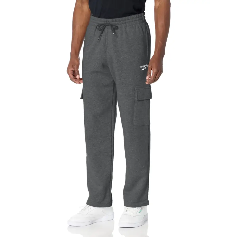 Reebok Mens Identity Small Logo Cargo Pant Dark Grey Heather XX-Large - Dark Grey Heather / XX-Large