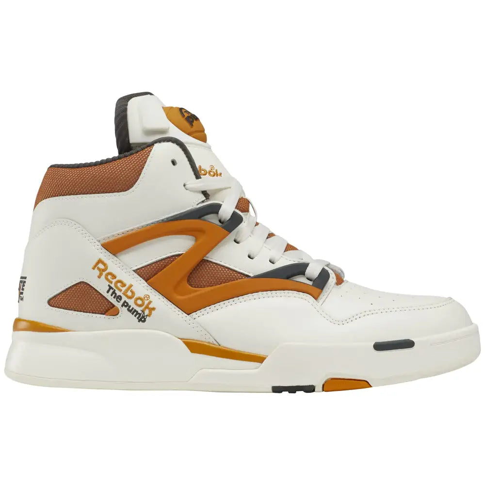 Reebok Mens Pump Omni Zone II Sneaker Chalk/Radiant Ochre/Pure Grey 11.5 - Chalk/Radiant Ochre/Pure Grey / 11.5