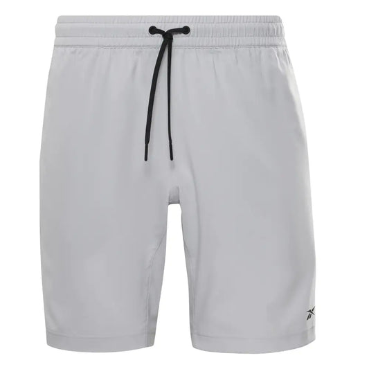 Reebok Mens Standard Workout Ready Woven Shorts Light Grey/Drawstring Large - Light Grey/Drawstring / Large