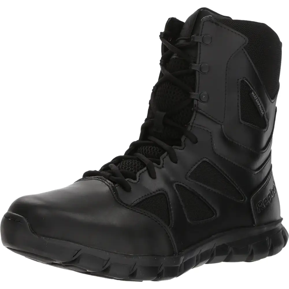 Reebok mens Sublite Cushion 8’’ Military Tactical Boot Black 10 Wide US - Black / 10 Wide