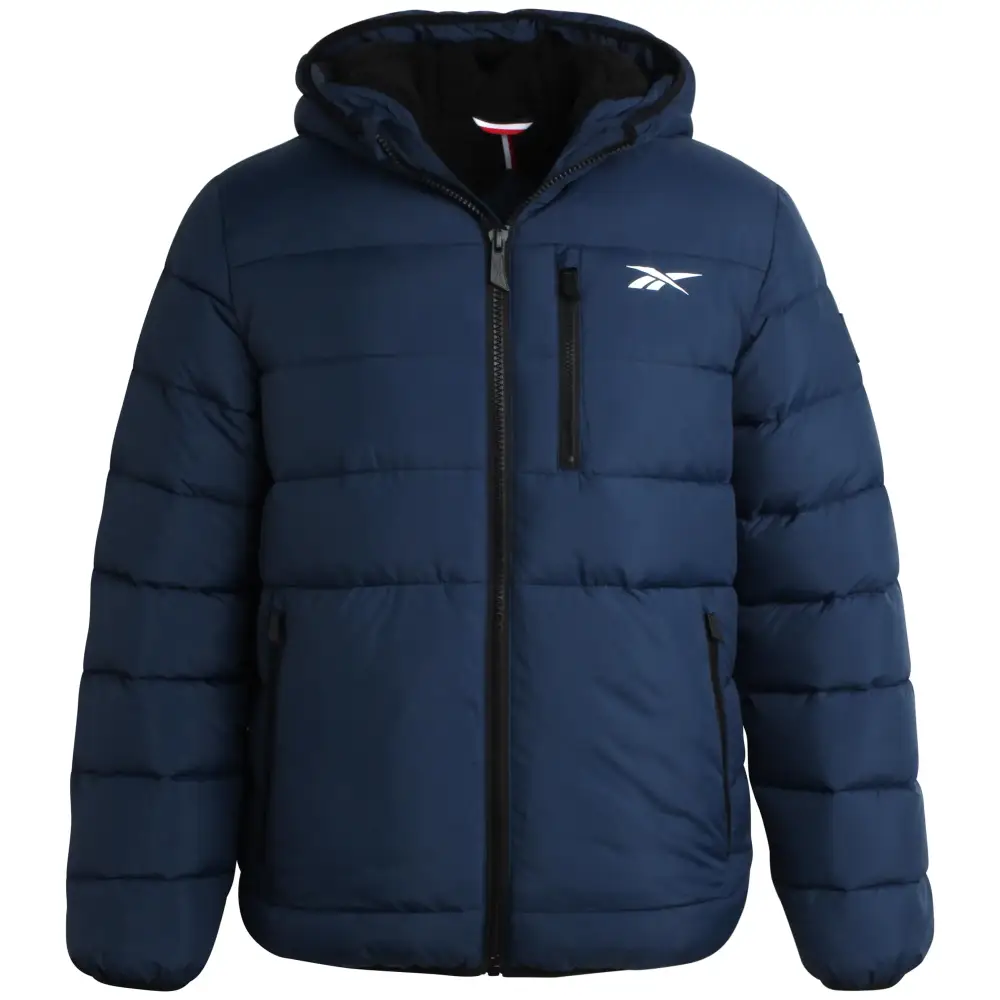 Reebok Mens Winter Jacket - Heavyweight Quilted Puffer Parka Coat - Ski Jacket for Men Sherpa Lined Hood (S-XL) Size