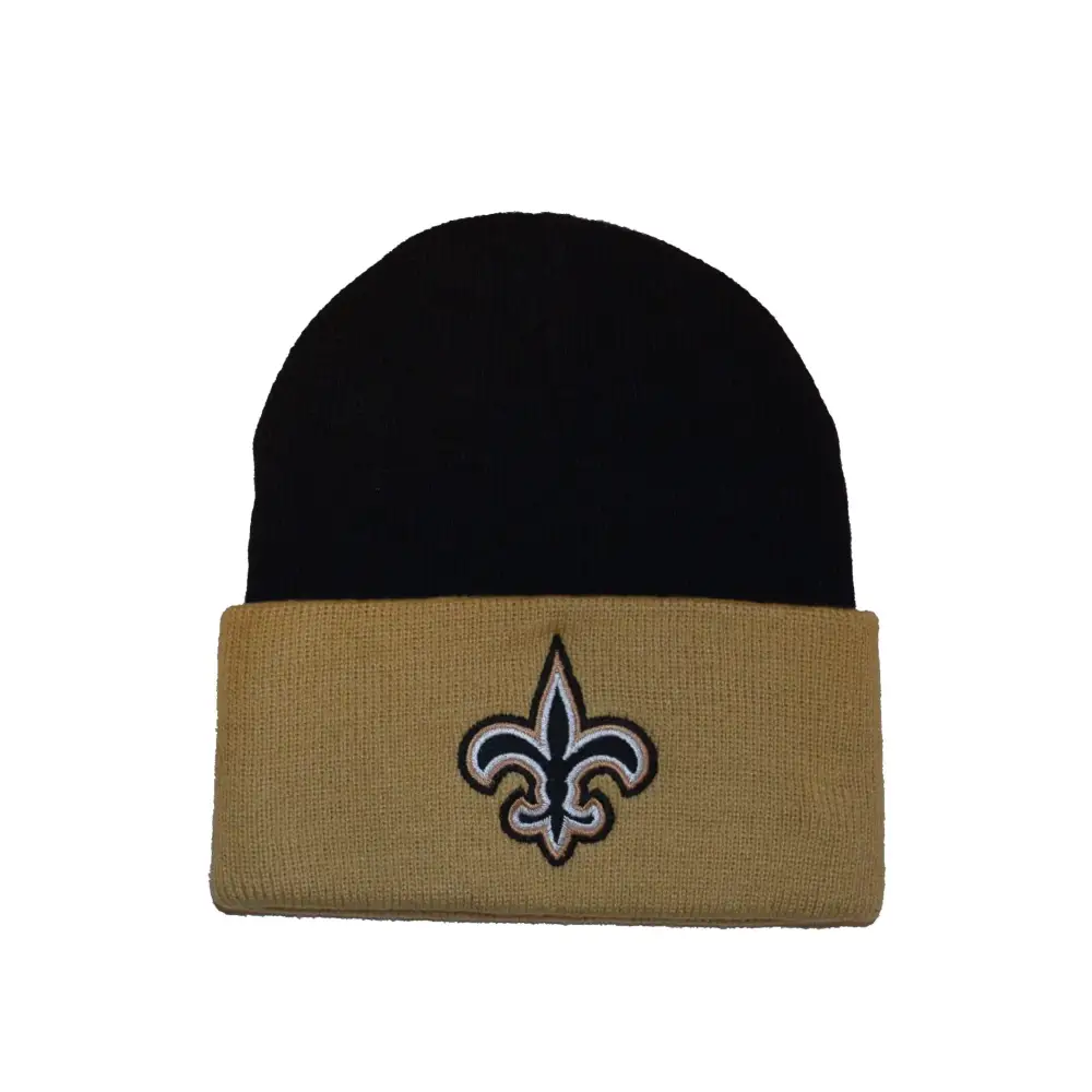 Reebok New Orleans Saints Toddler 2-Tone Beanie Hat -NFL Baby Knit Cuffed Cap - New Orleans Saints - 2 Tone